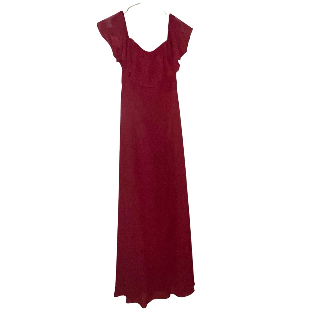 Ever Pretty On/Off Shoulder Ruffle Thigh Slit Dress Size 4 - Picture 4 of 9